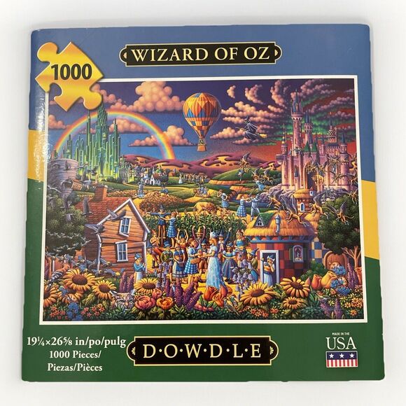 Wizard of Oz Dowdle 1000 Piece Jigsaw Puzzle 19 1/4" x 26 5/8" NEW - Picture 1 of 8